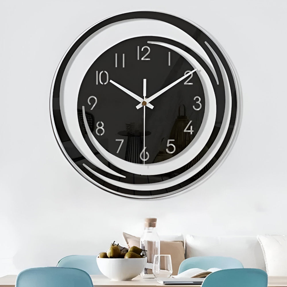 Sorana Wall Clock | Modern Black Acrylic Scandinavian Design 0