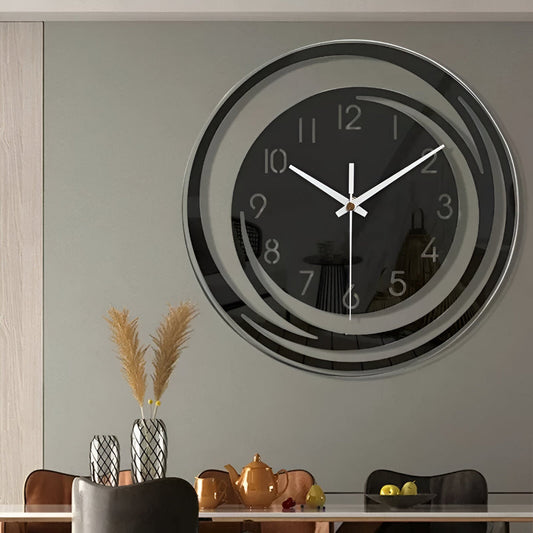 Sorana Wall Clock | Modern Black Acrylic Scandinavian Design 1