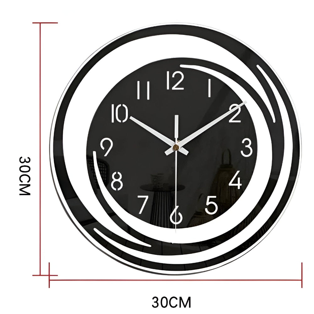 Sorana Wall Clock | Modern Black Acrylic Scandinavian Design 6