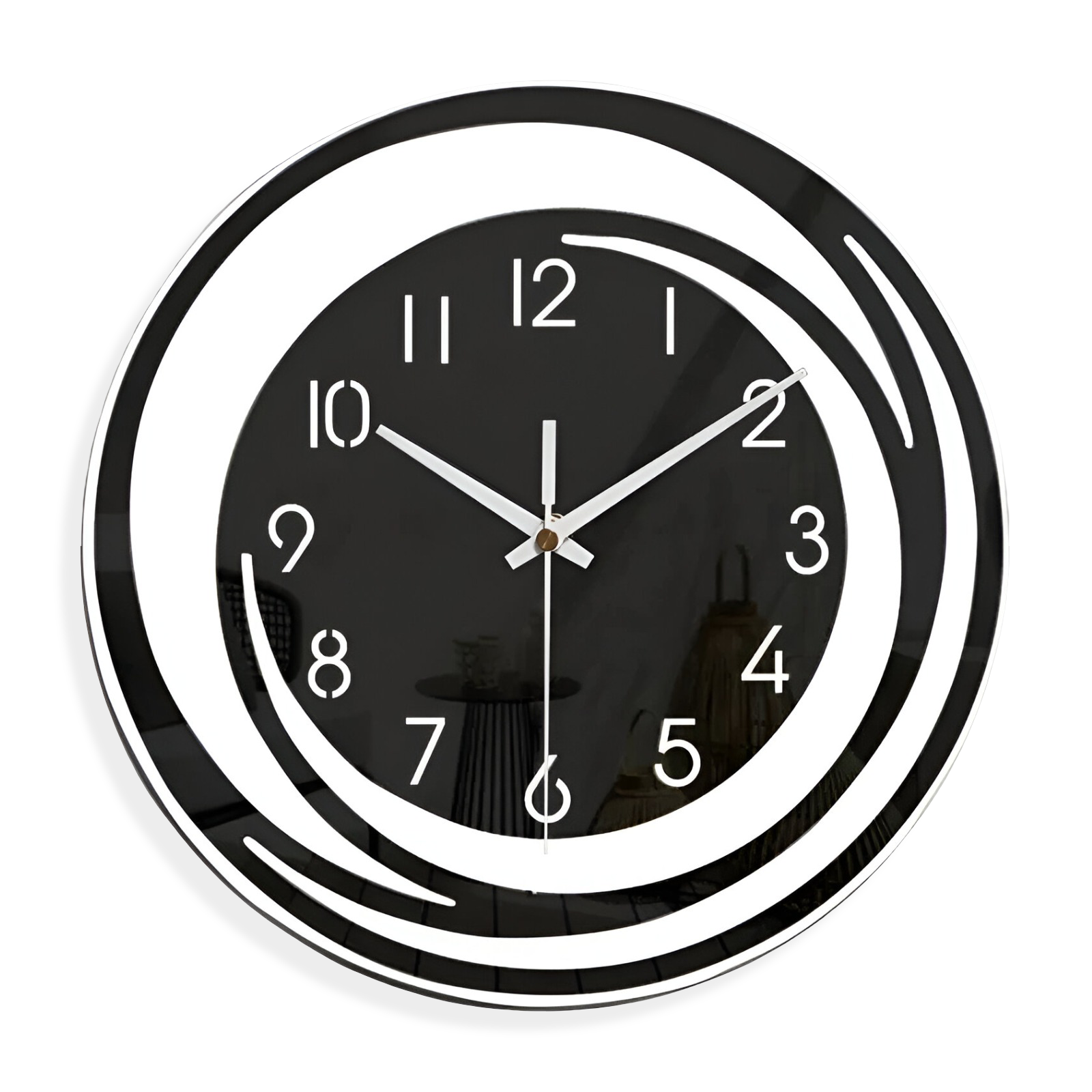 Sorana Wall Clock | Modern Black Acrylic Scandinavian Design 7