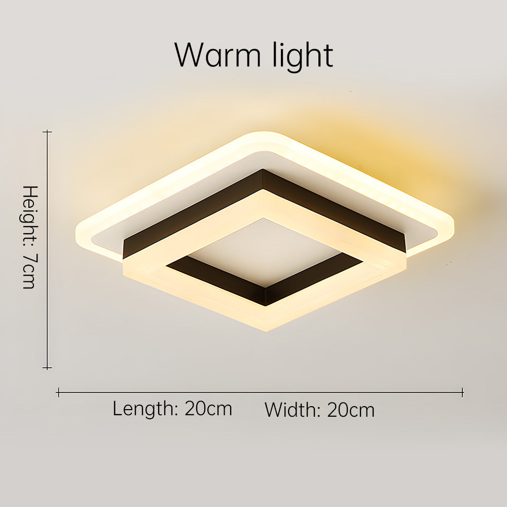 Square LED Ceiling Light | Modern Flush Mount Fixture 6