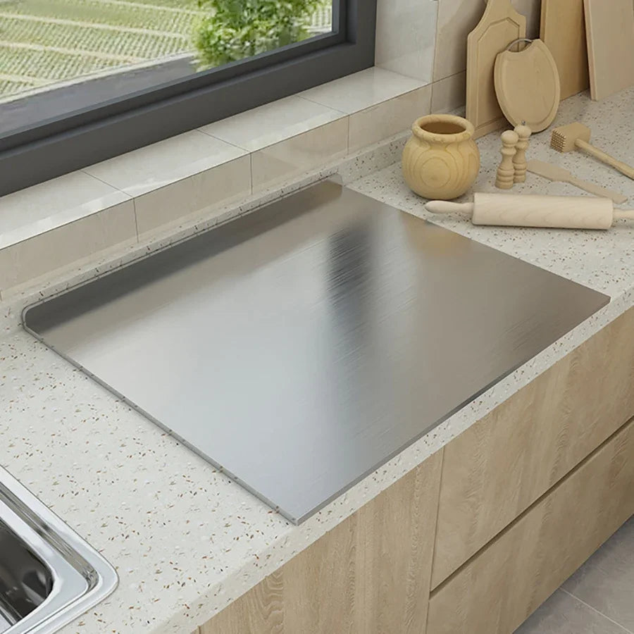 Stainless Steel Chopping Board | Double-Sided Cutting & Kneading Panel – Durable Kitchen Tool 2
