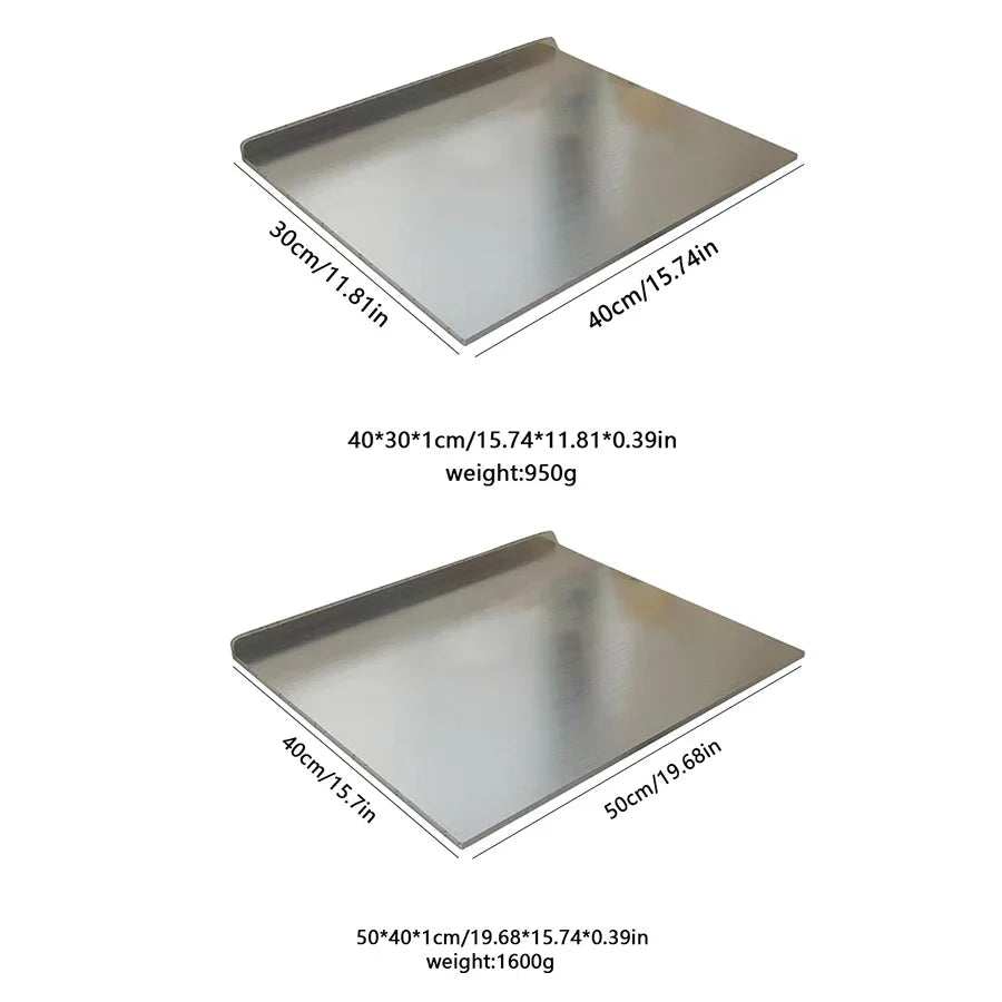 Stainless Steel Chopping Board | Double-Sided Cutting & Kneading Panel – Durable Kitchen Tool 6