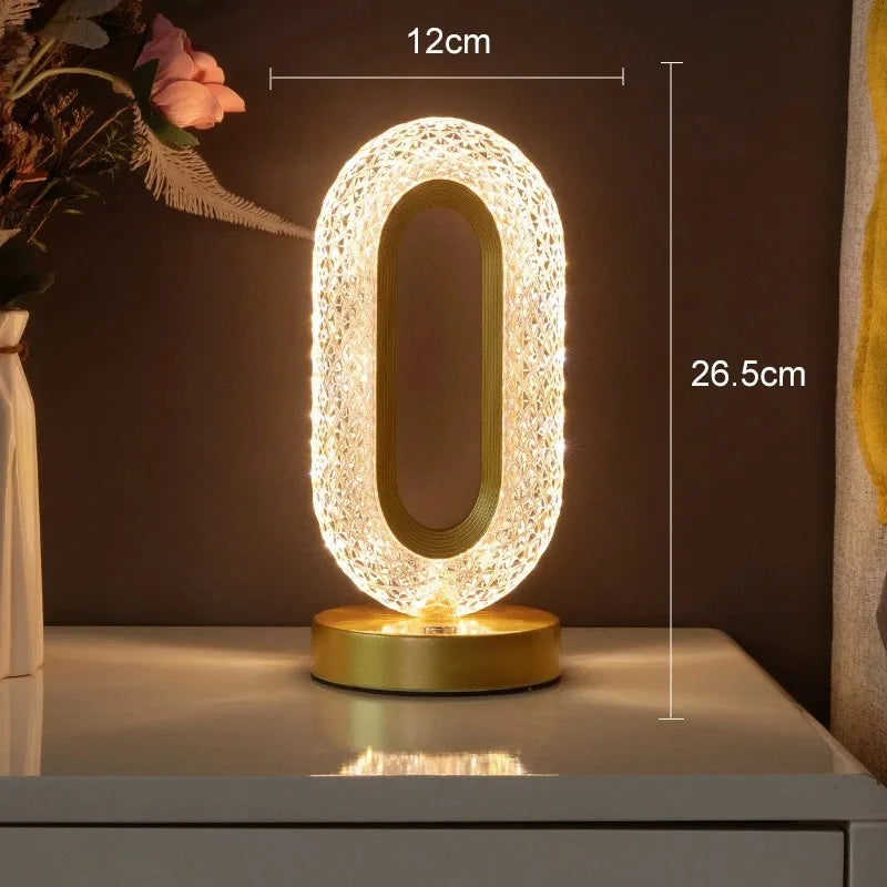 Stellora | 3D Crystal LED Night Light | Rechargeable Touch Dimming Lamp 3