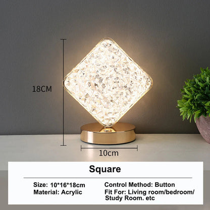 Stellora | 3D Crystal LED Night Light | Rechargeable Touch Dimming Lamp 8