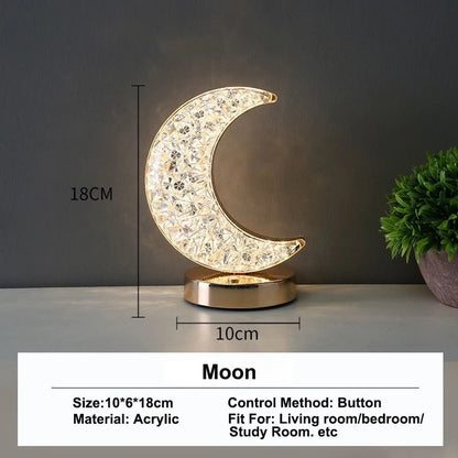 Stellora | 3D Crystal LED Night Light | Rechargeable Touch Dimming Lamp 9