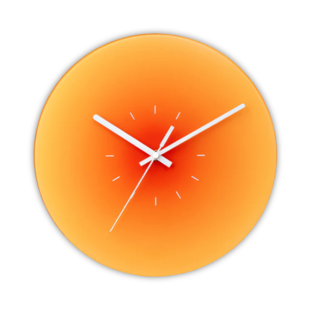 Sunset Glass Wall Clock | Modern Gradient Design 0