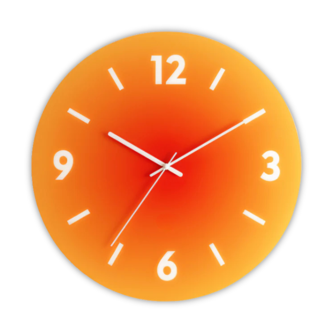 Sunset Glass Wall Clock | Modern Gradient Design 5