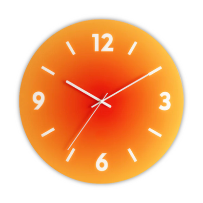 Sunset Glass Wall Clock | Modern Gradient Design 5
