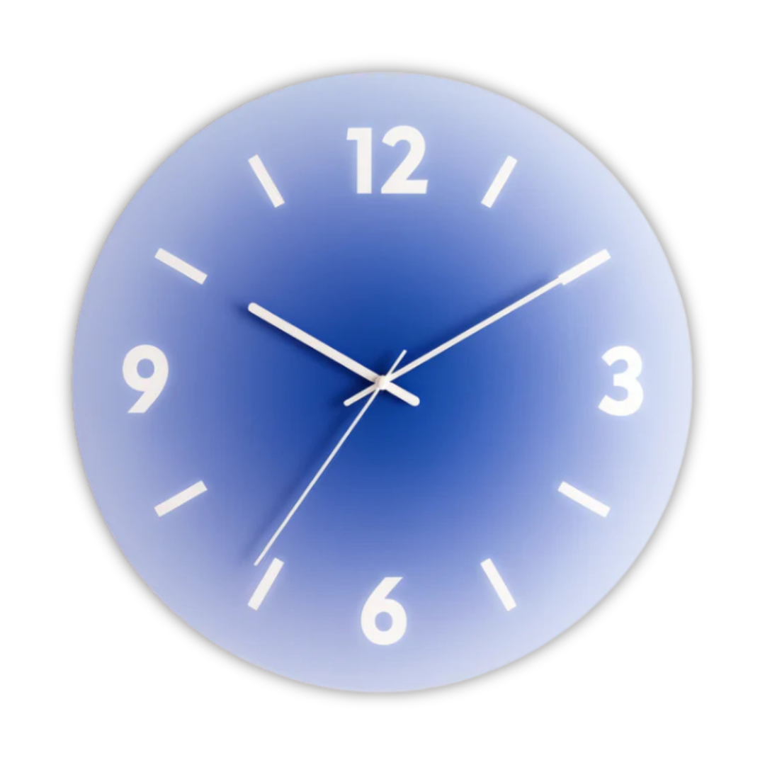 Sunset Glass Wall Clock | Modern Gradient Design 6