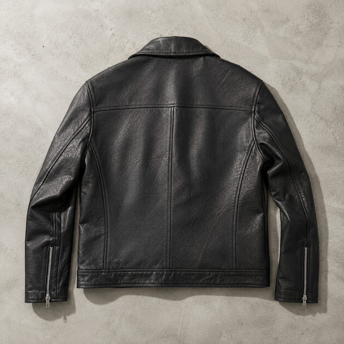 Men's Faux Leather Jacket - Slim Fit Casual Motorcycle Style