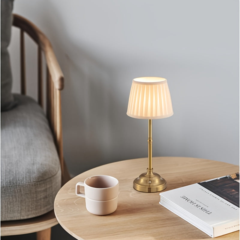 Table Lamp Cordless Rechargeable Brass LED Touch Dimmable 4