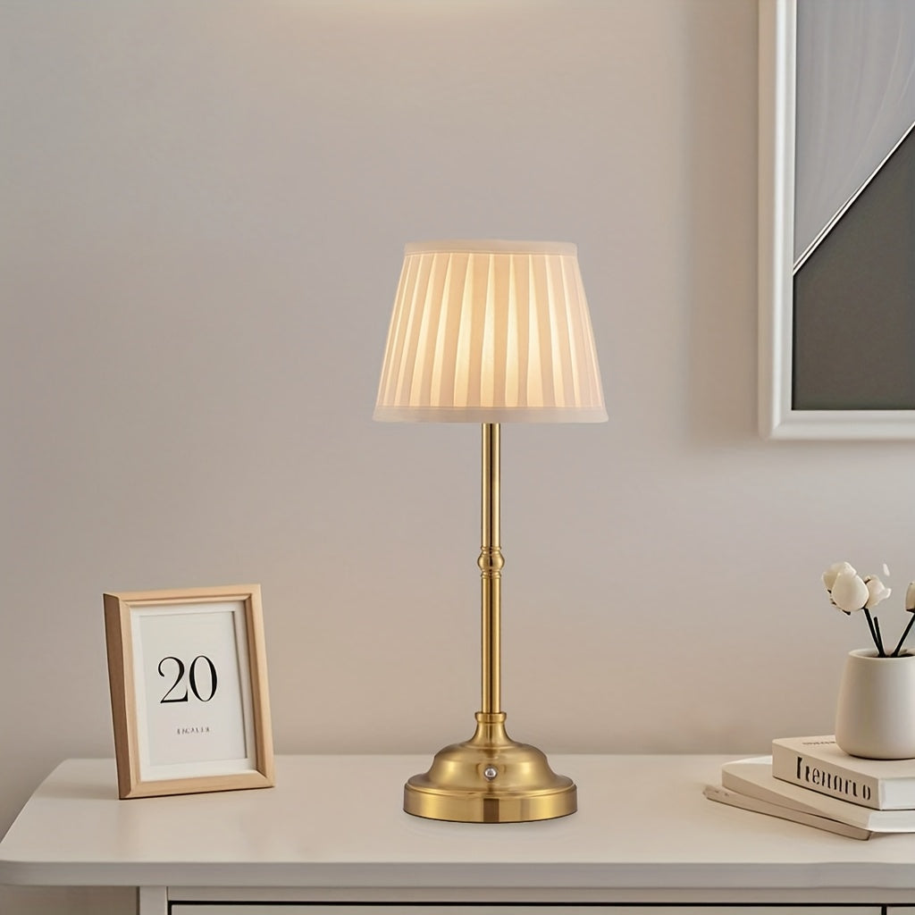 Table Lamp Cordless Rechargeable Brass LED Touch Dimmable 5