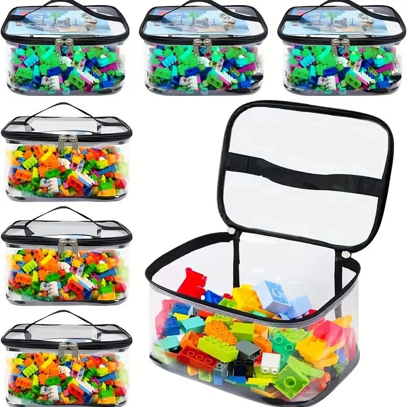 Transparent Mesh Toy Storage Bag | Large Capacity Organizer for Toys, Puzzles & Building Blocks 1
