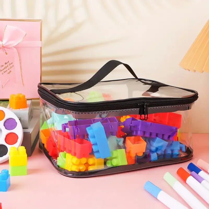 Transparent Mesh Toy Storage Bag | Large Capacity Organizer for Toys, Puzzles & Building Blocks 4