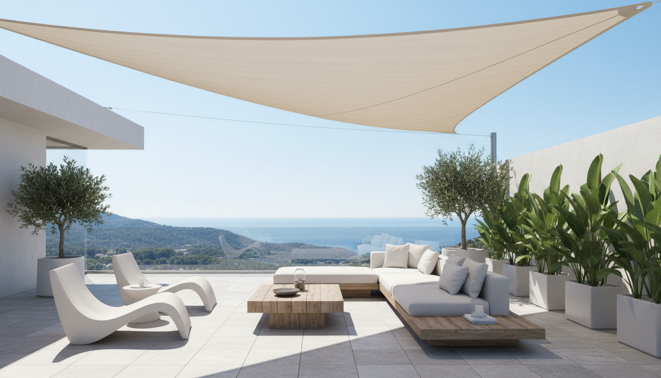 Triangle Shade Sail | Waterproof Sun Shade Canopy with UV Protection | Stylish Outdoor Cover for Patio Comfort 2
