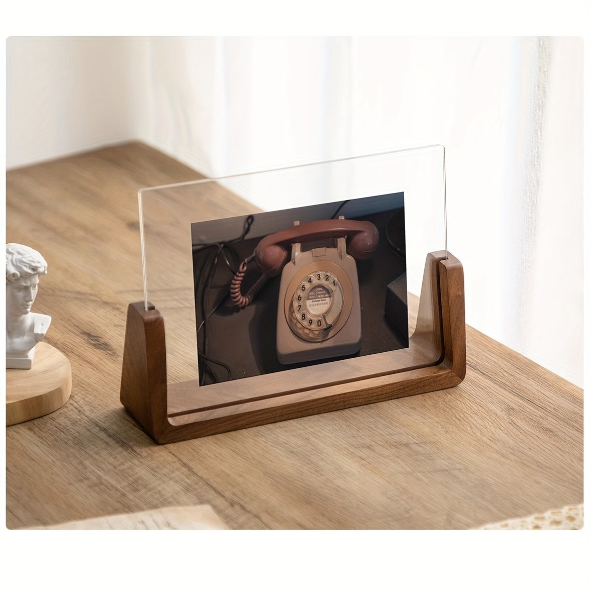 U-Shaped Acrylic & Wood Photo Frame | Modern Minimalist Display 8