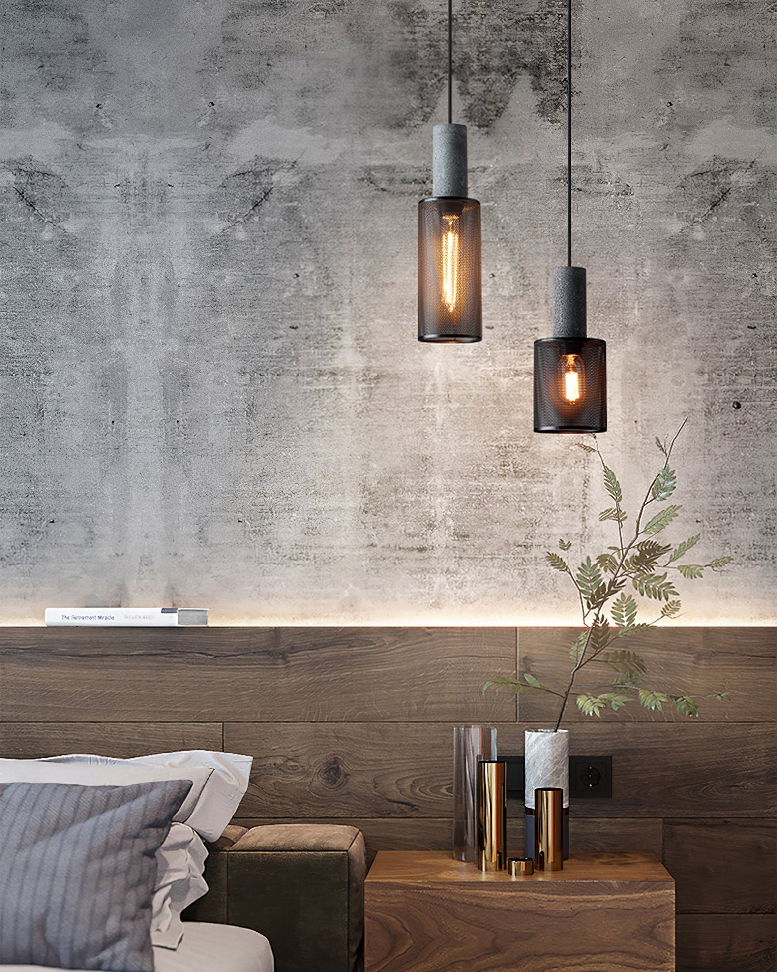 Urban Concrete Pendant Light | Industrial LED Hanging Lamp 3