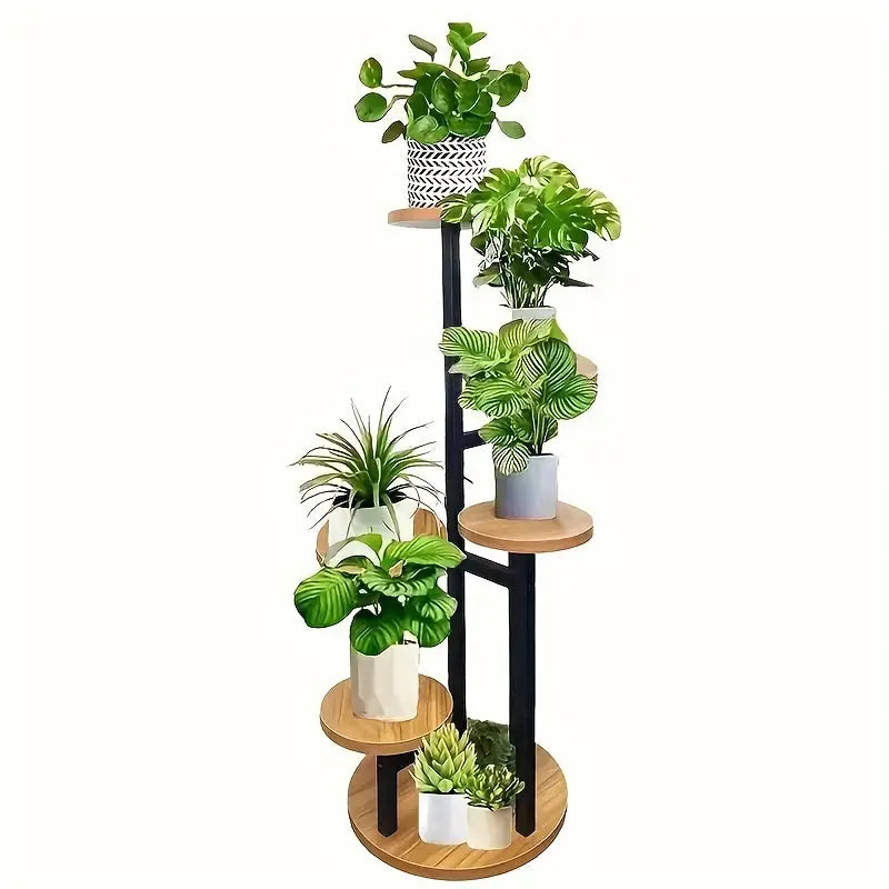 Verdura | 6-Tier Round Plant Stand | Wooden 0