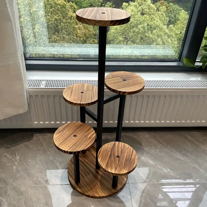 Verdura | 6-Tier Round Plant Stand | Wooden 1