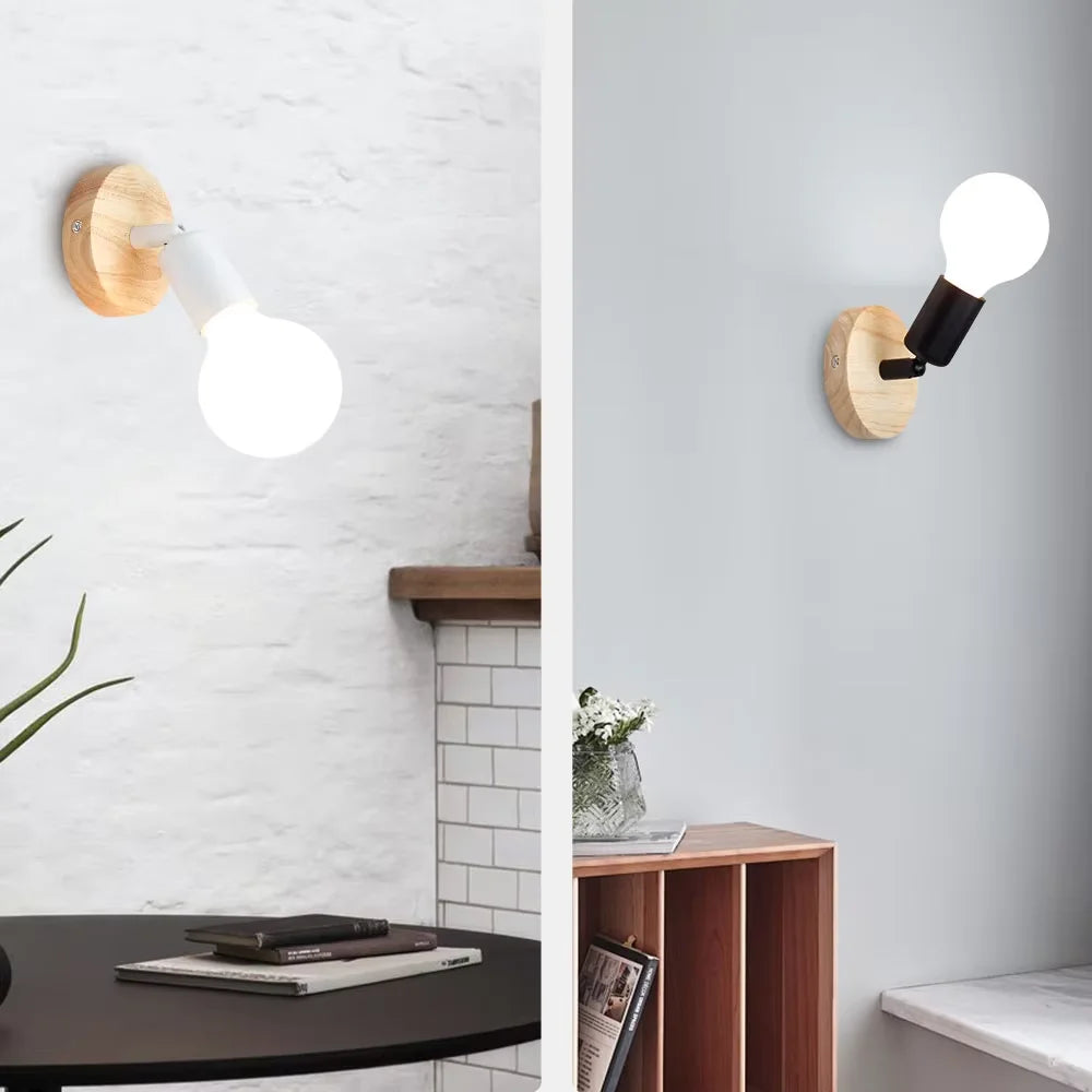 Vintage Retro Wall Lamp | Adjustable Wooden & Metal Sconce 3