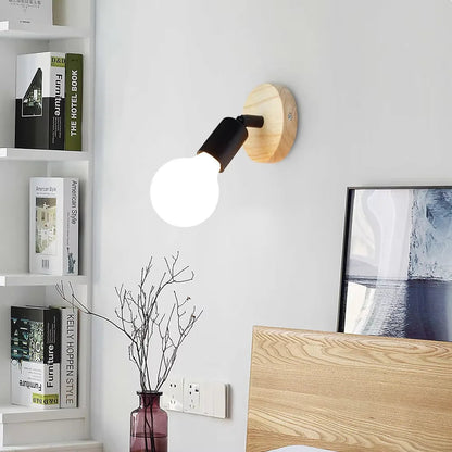 Vintage Retro Wall Lamp | Adjustable Wooden & Metal Sconce 4
