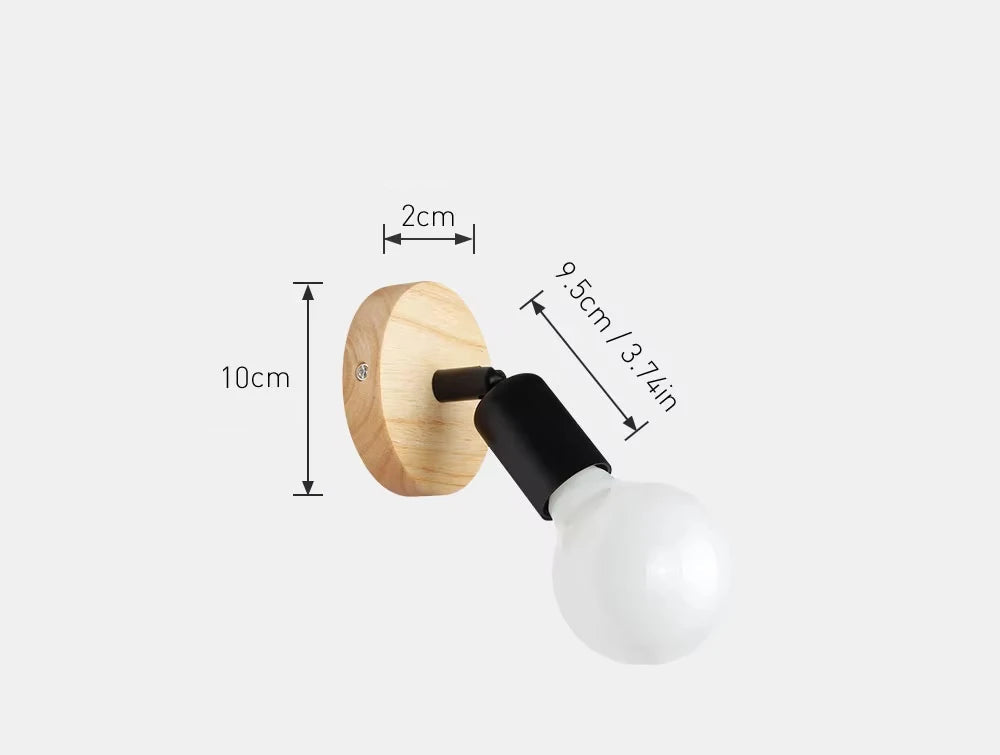 Vintage Retro Wall Lamp | Adjustable Wooden & Metal Sconce 6