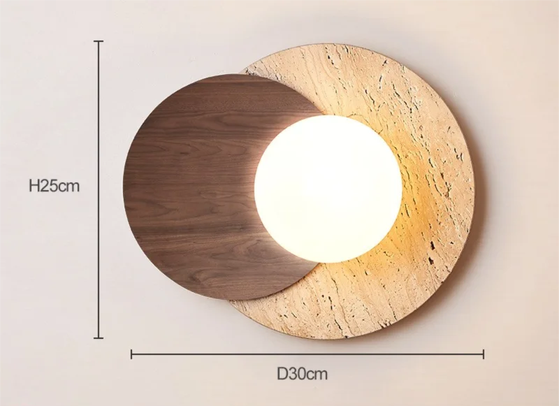 Wabi-Sabi Stone Wall Lamp | Modern Natural Texture Design 4