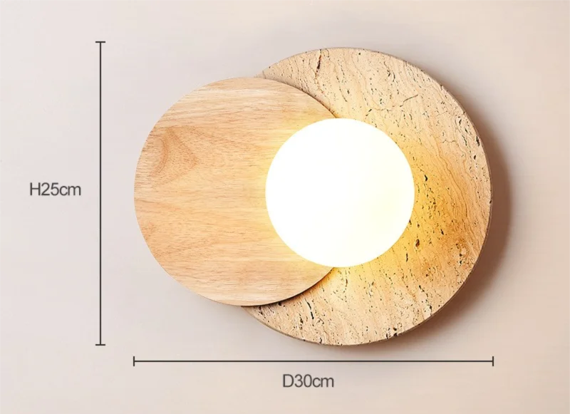 Wabi-Sabi Stone Wall Lamp | Modern Natural Texture Design 5
