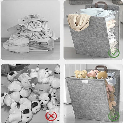 Wallora | Foldable Adhesive Laundry Basket | Wall-Mounted Clothes Hamper & Organiser 3