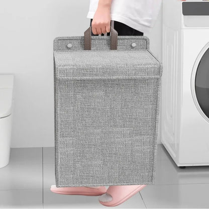Wallora | Foldable Adhesive Laundry Basket | Wall-Mounted Clothes Hamper & Organiser 4
