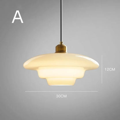 White Glass Pendant Light | Modern Mid-Century Elegance 0