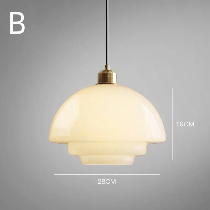 White Glass Pendant Light | Modern Mid-Century Elegance 10