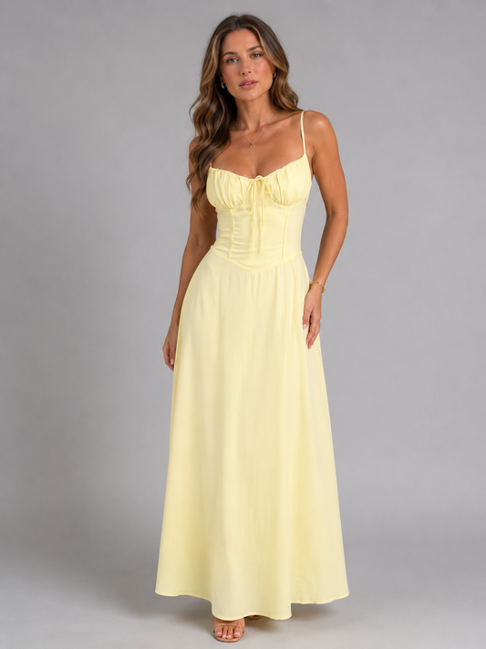 Women’s Strappy Maxi Dress – Elegant Flowing Summer Dress