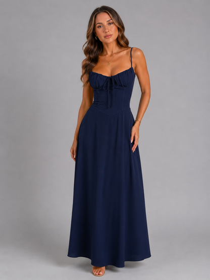 Women’s Strappy Maxi Dress – Elegant Flowing Summer Dress