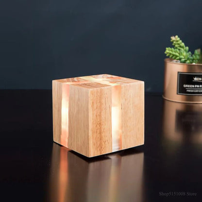 WoodAura Wall Light | Hand-Carved Solid Wood Resin Design 10