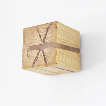 WoodAura Wall Light | Hand-Carved Solid Wood Resin Design 8