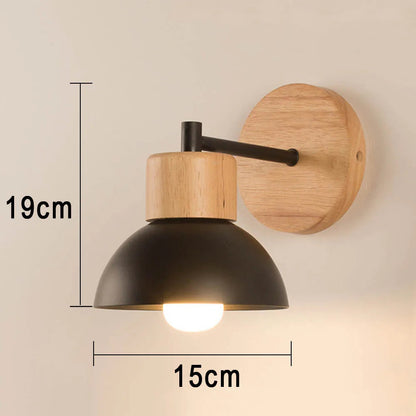 Wood & Metal Wall Lamp | Modern Nordic Bedside Light 5