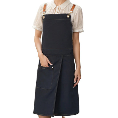 WorkEase | Waterproof Canvas Apron | Split Skirt Design with Pockets 5