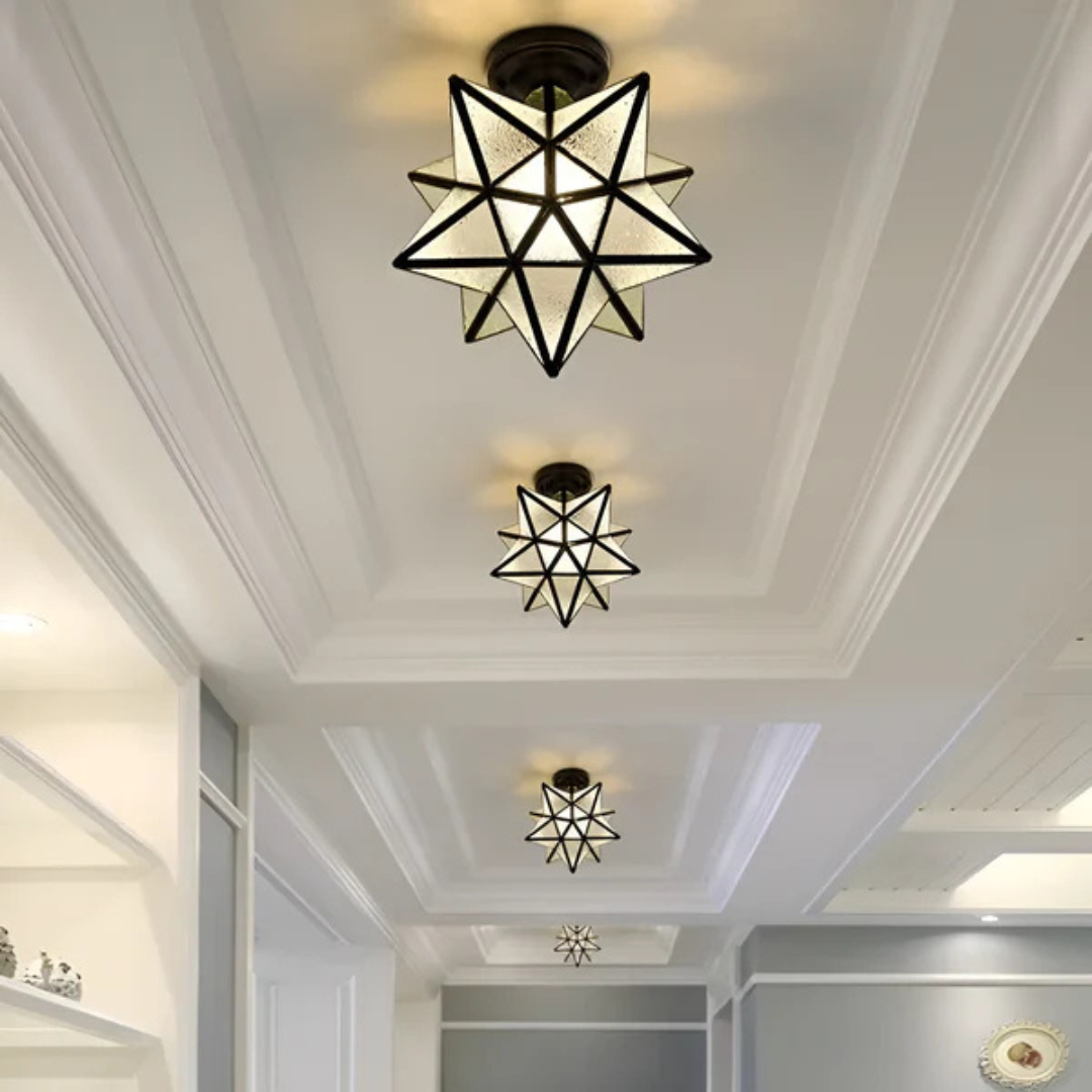 Xelio LED Ceiling Lamp | Elegant Geometric Star Light 3