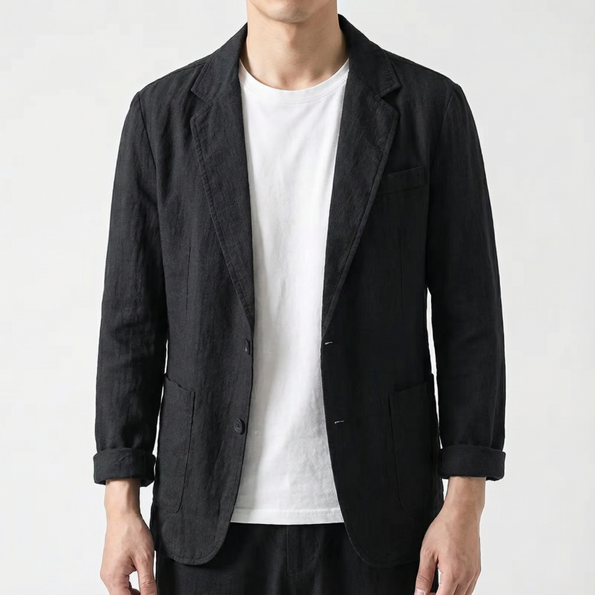 Men's Linen Blazer - Formal Casual Suit Jacket