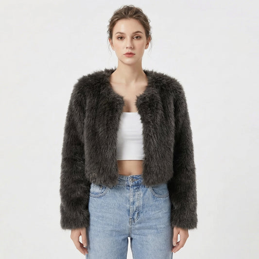 Camille Laurent | Luxe Faux Fur Jacket For Women