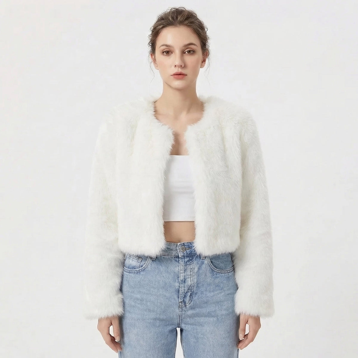 Camille Laurent | Luxe Faux Fur Jacket For Women