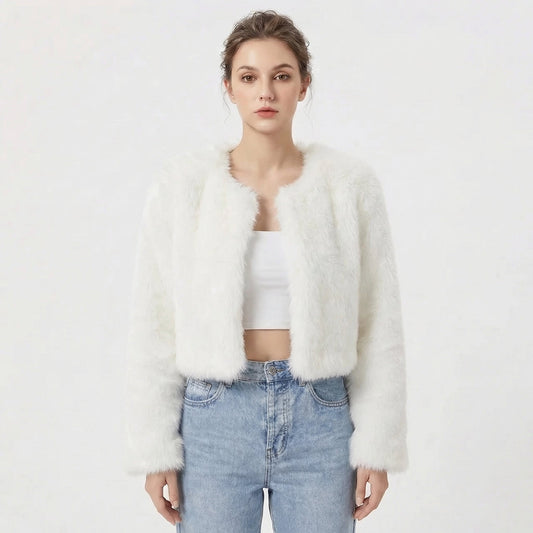 Camille Laurent | Luxe Faux Fur Jacket For Women