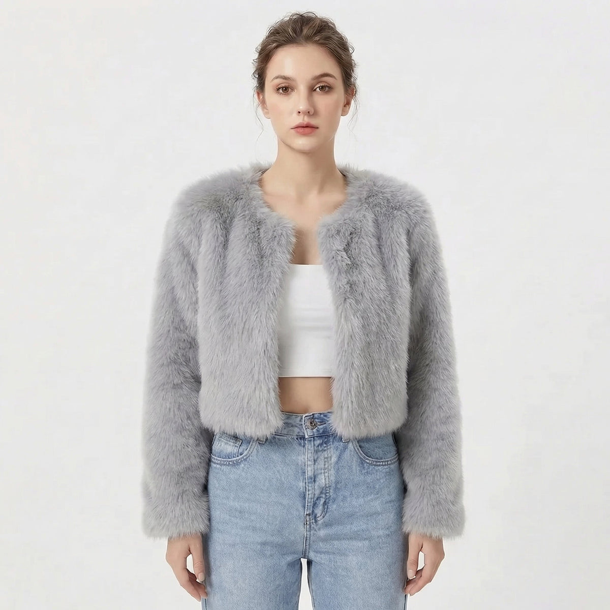 Camille Laurent | Luxe Faux Fur Jacket For Women