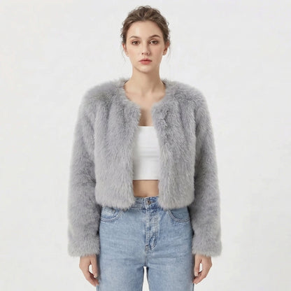 Camille Laurent | Luxe Faux Fur Jacket For Women